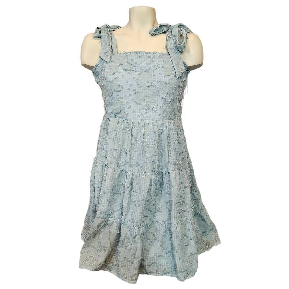 One One Six Blue Adjustable Mini Dress Size Medium
